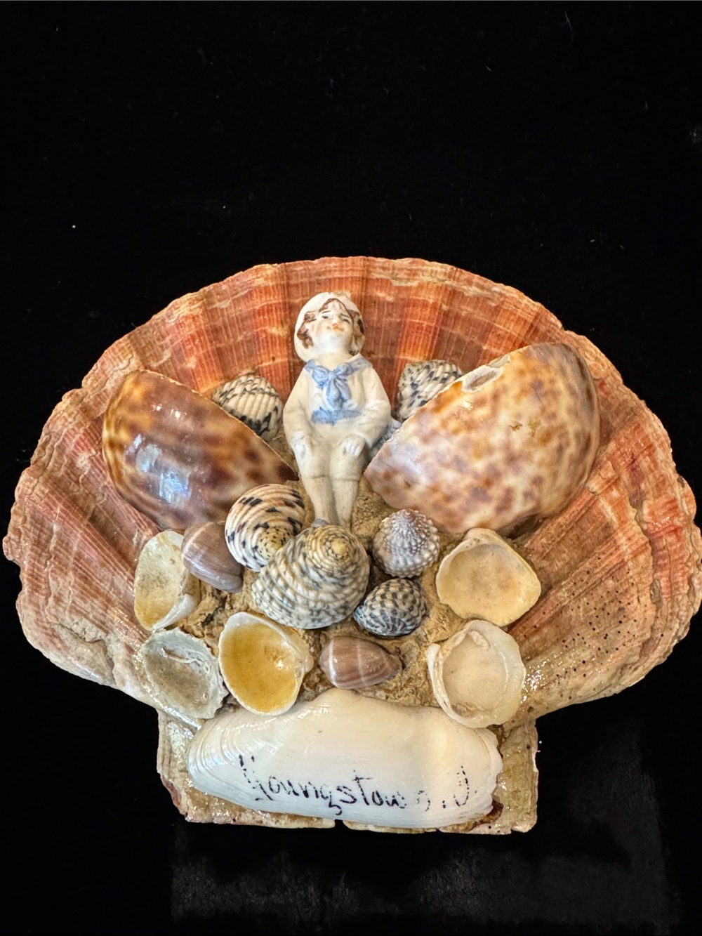 Antique Seashell Souvenir - Signed & Dated 1916
